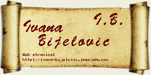 Ivana Bijelović vizit kartica